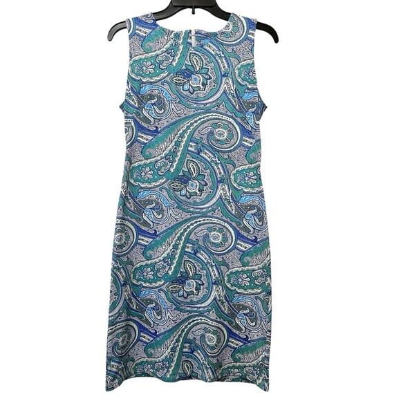 J. Mclaughlin Dresses & Skirts - J MCLAUGHLIN Blue/Green Paisley Catalina Cloth Sleeveless Sophia Sheath Dress XS